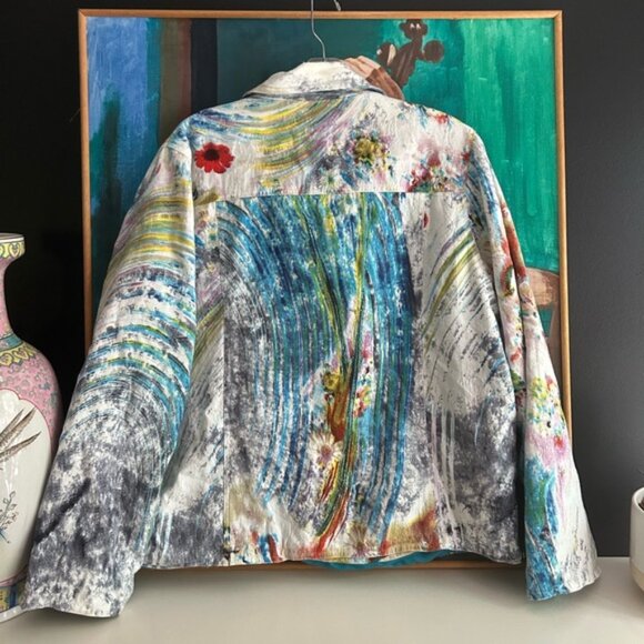 Parsley & Sage Multicolor Abstract Lined Jacket XL - Picture 10 of 16